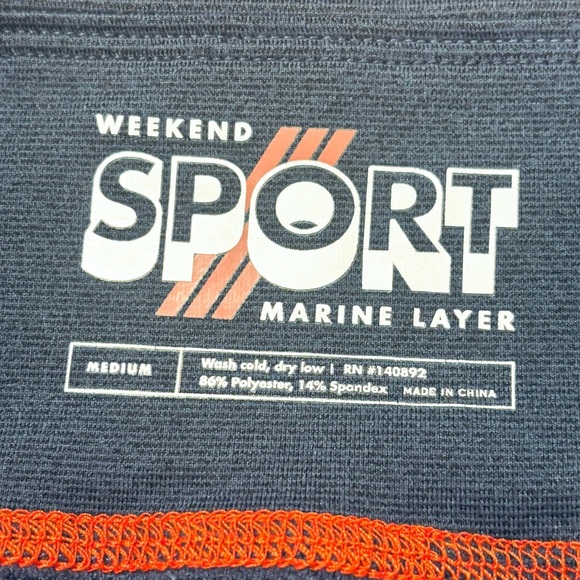 Marine Layer Mia Sport Weekend Navy Blue and Red Leggings Size Medium M - Picture 4 of 4